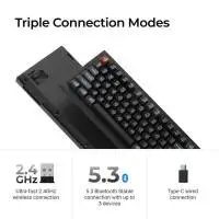 Безжична механичка клавиатура Keychron V1 Ultra 8K - Silk POM Switch Brown