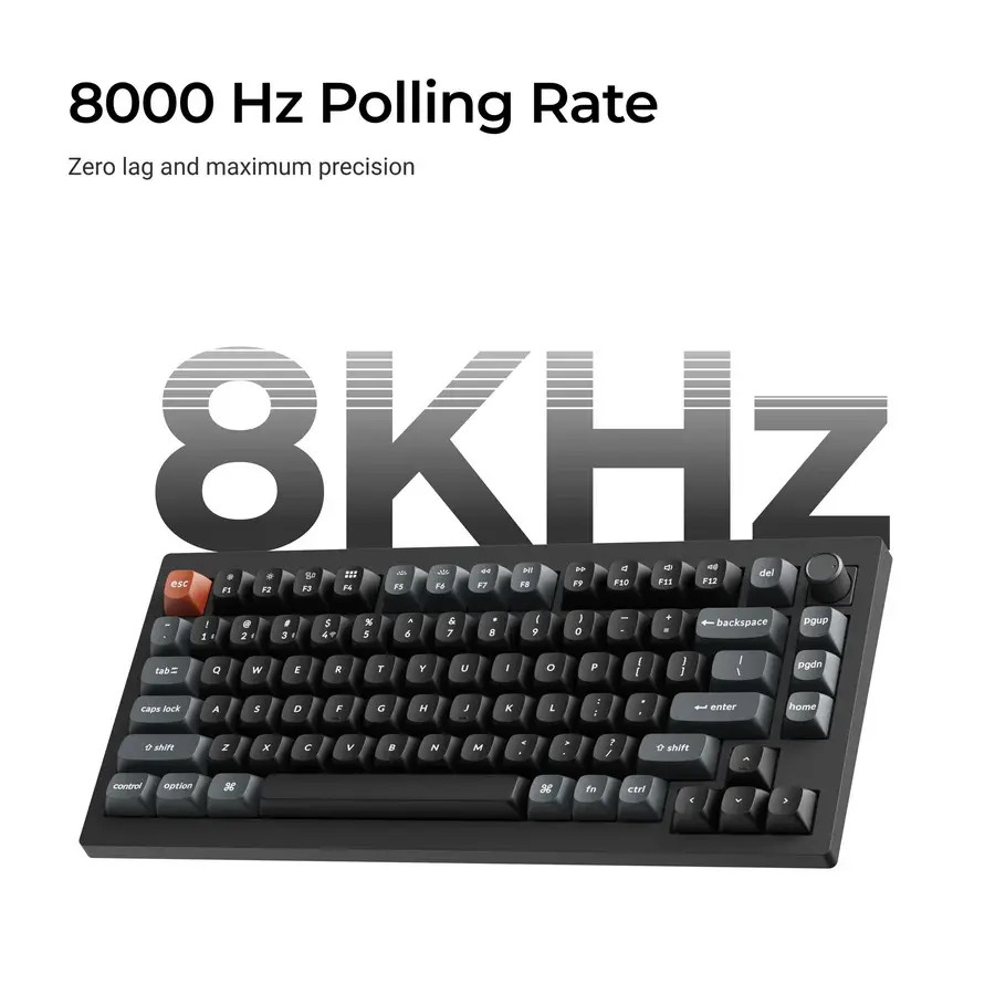 Безжична механичка клавиатура Keychron V1 Ultra 8K - Silk POM Switch Banana