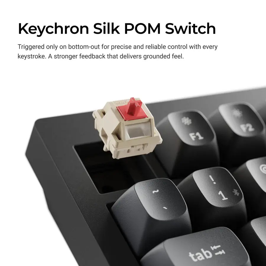 Безжична механичка клавиатура Keychron V6 Ultra 8K - Silk POM Switch Red