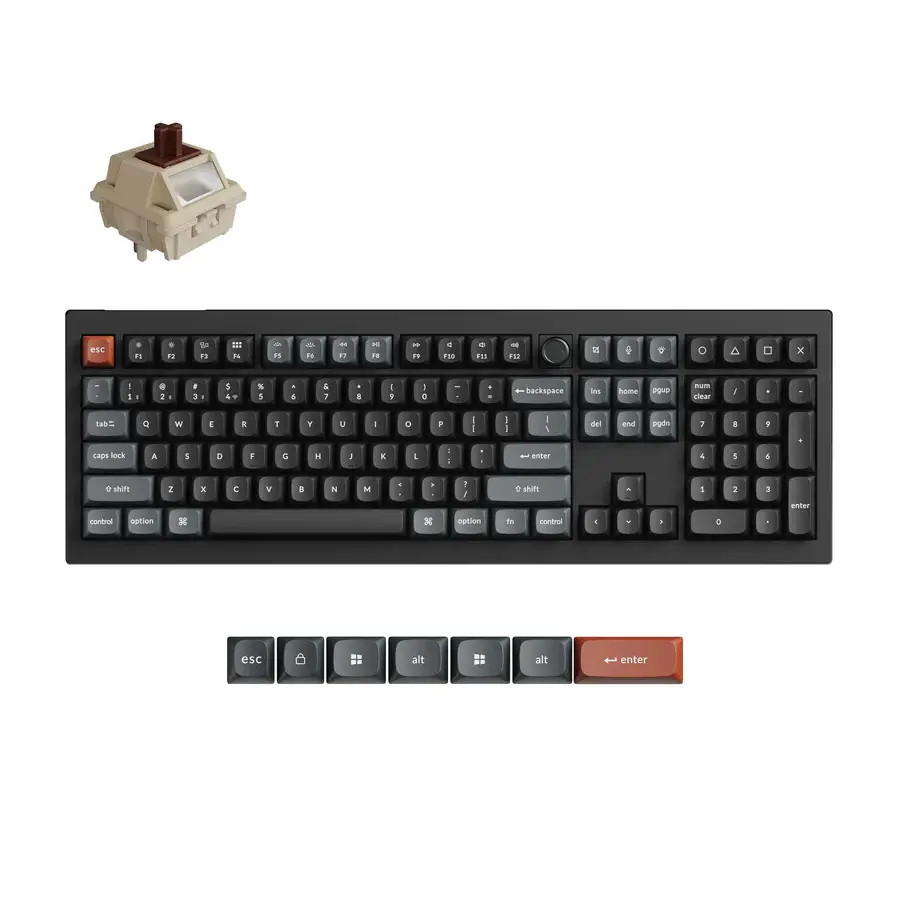 Безжична механичка клавиатура Keychron V6 Ultra 8K - Silk POM Switch Brown