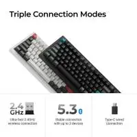 Безжична механичка клавиатура Keychron Q1 Ultra 8K Black - Silk POM Switch Banana