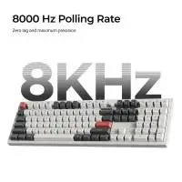 Безжична механичка клавиатура Keychron Q6 Ultra 8K Black - Silk POM Switch Red