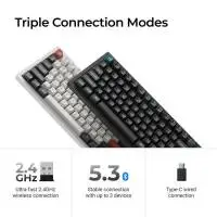 Безжична механичка клавиатура Keychron Q6 Ultra 8K Black - Silk POM Switch Red