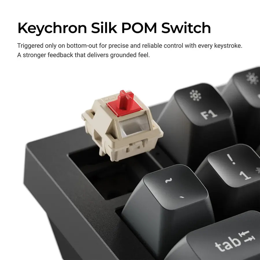 Безжична механичка клавиатура Keychron Q6 Ultra 8K Black - Silk POM Switch Brown