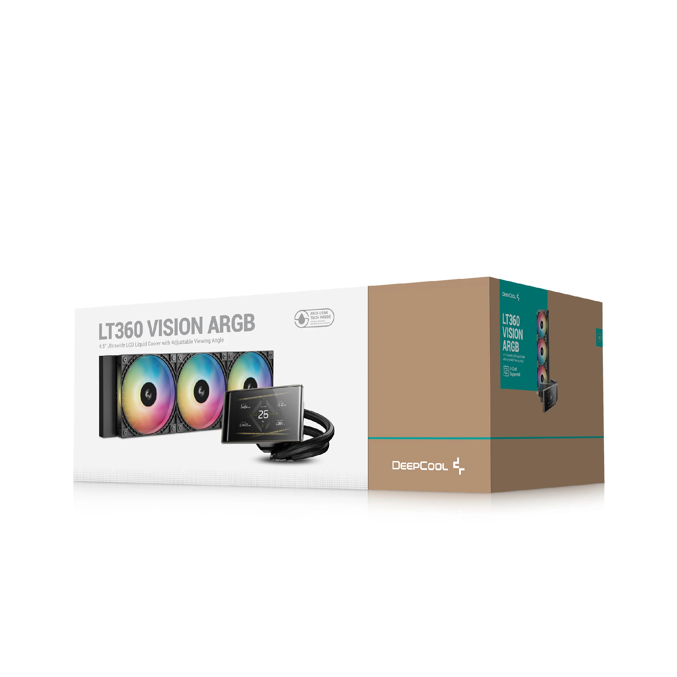 Водно охлаждане DeepCool LT360 VISION ARGB Water Cooling 4.5 inch IPS LCD screen