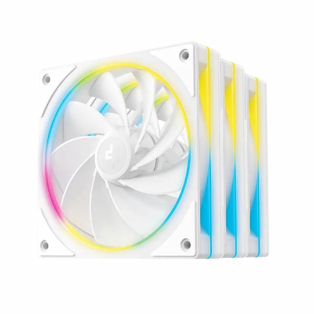 DeepCool Комплект вентилатори Fan Pack 3-in-1 3x120mm - FL12R SE White, Reverse, Addressable RGB