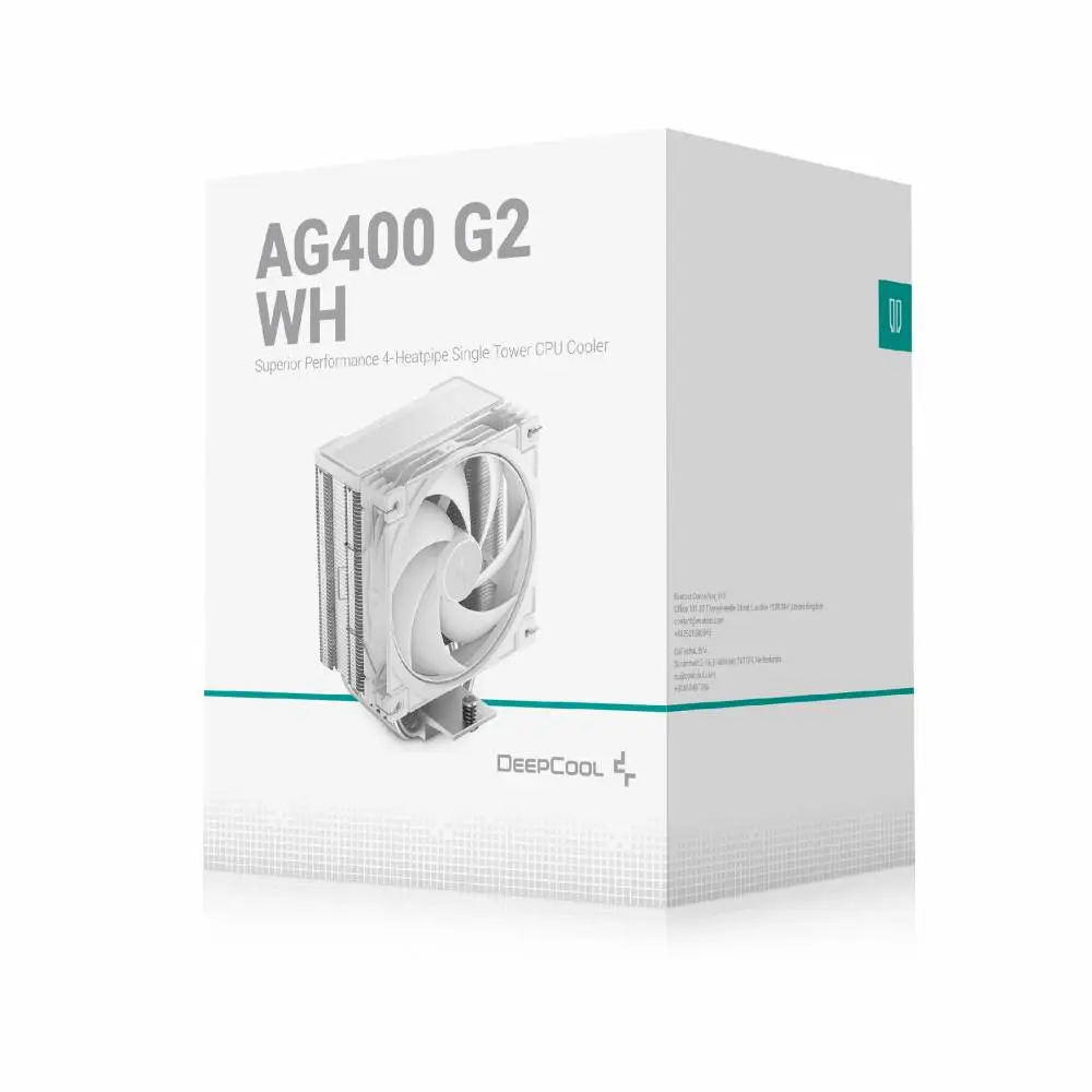 Охладител за процесор DeepCool AG400 G2 WH CPU Cooler - LGA1851/AM5