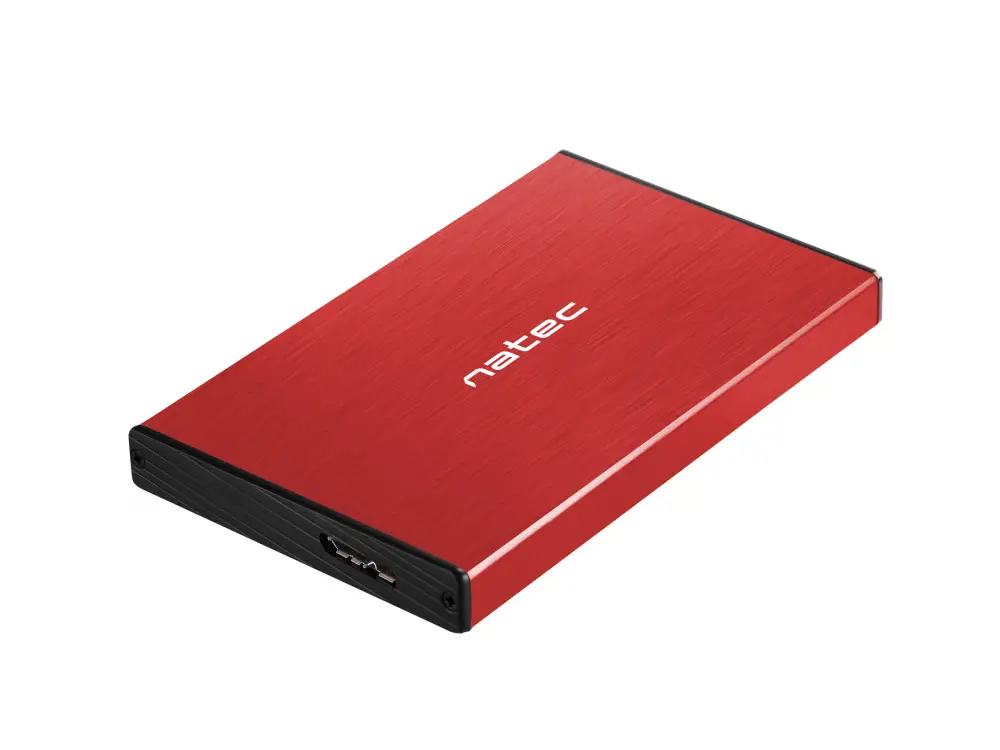 Festplattengehäuse 2,5’’, Natec Rhino Go, USB 3.0, Rot
