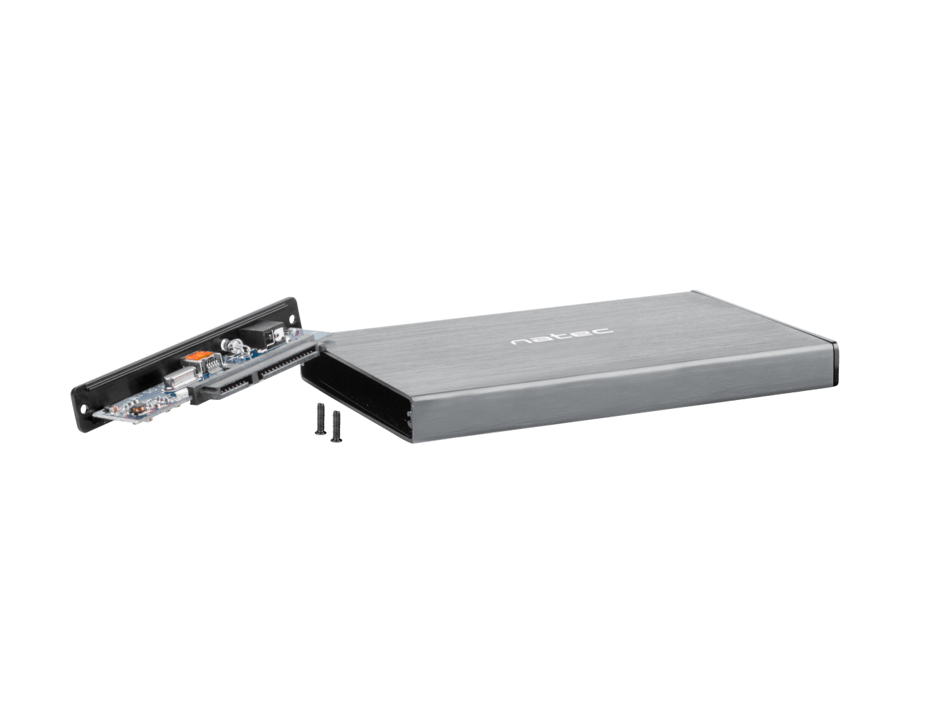 Чекмедже за твърд диск 2,5’’, Natec Rhino Go, USB 3.0, Сив