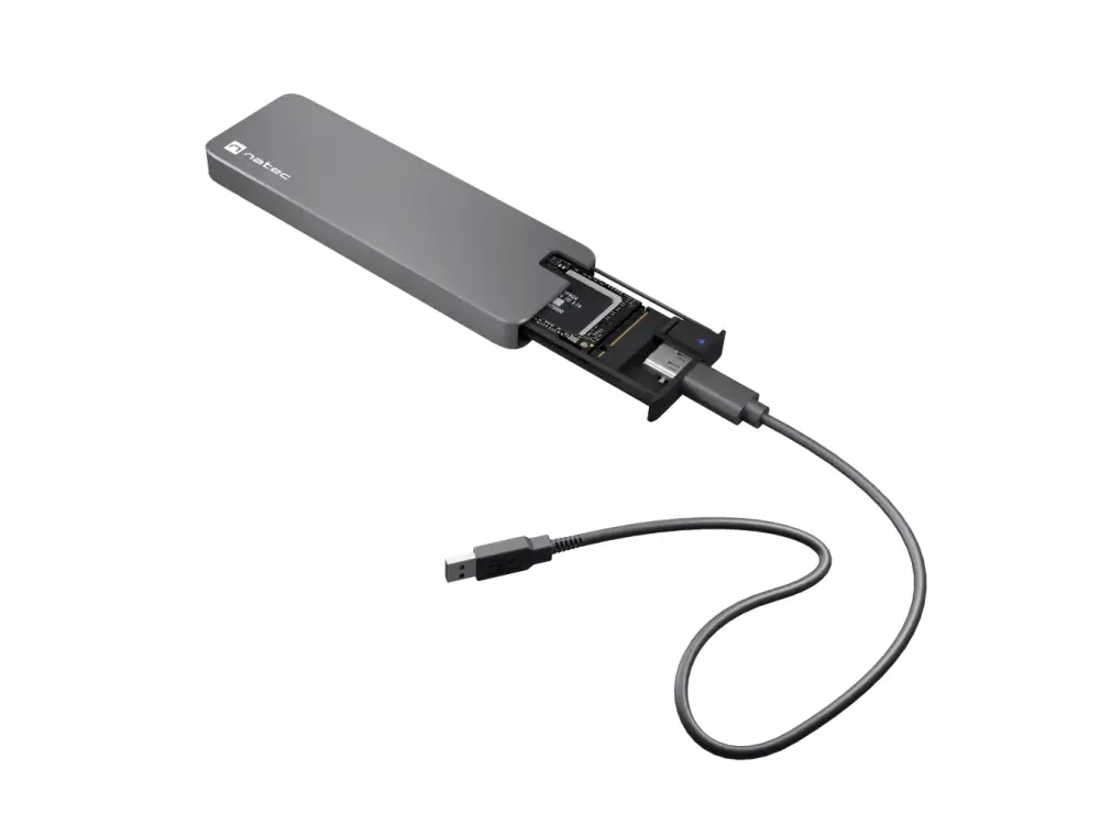 Чекмедже за твърд диск M.2 NVME, Natec Rhino, USB-C 3.1 Gen 2