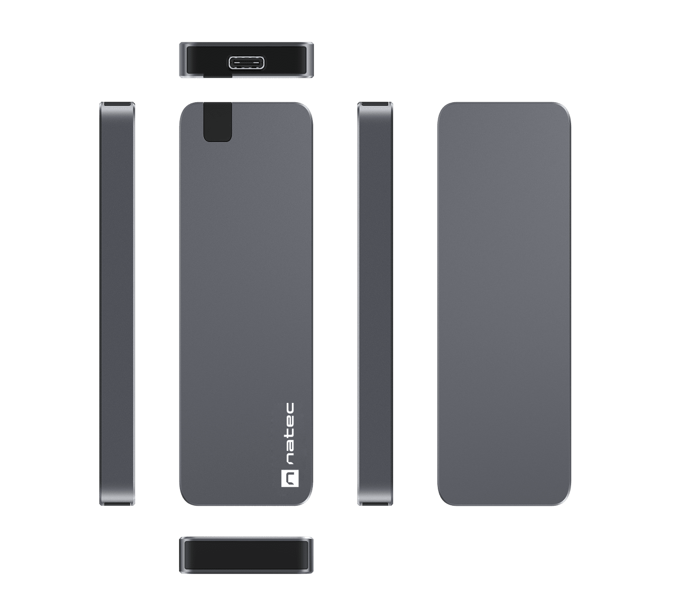 Чекмедже за твърд диск M.2 NVME, Natec Rhino, USB-C 3.1 Gen 2