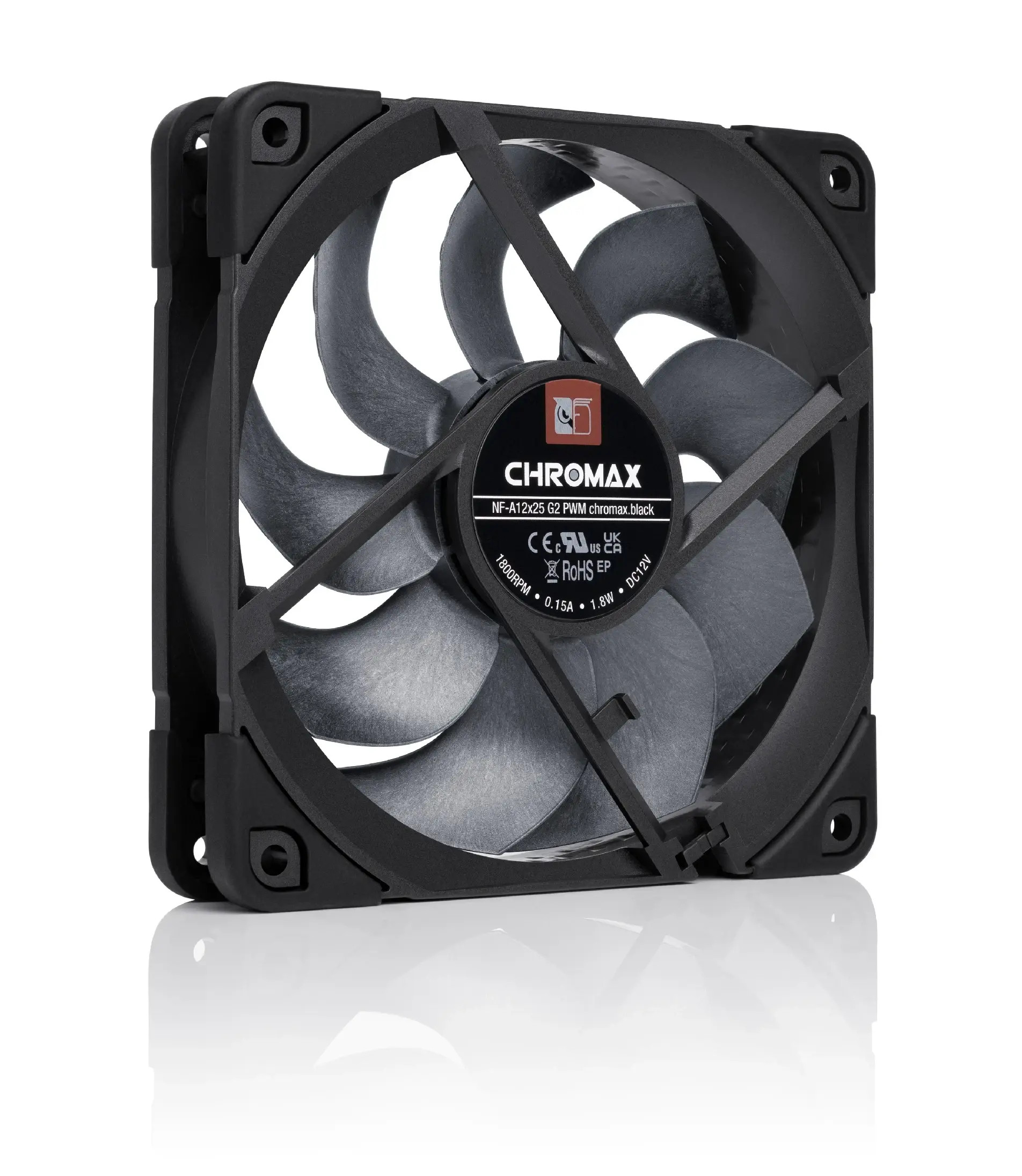 Вентилатор Noctua NF-A12x25 G2 PWM chromax.black, 120mm