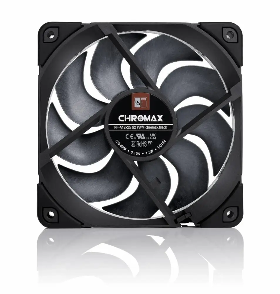 Вентилатор Noctua NF-A12x25 G2 PWM chromax.black, 120mm