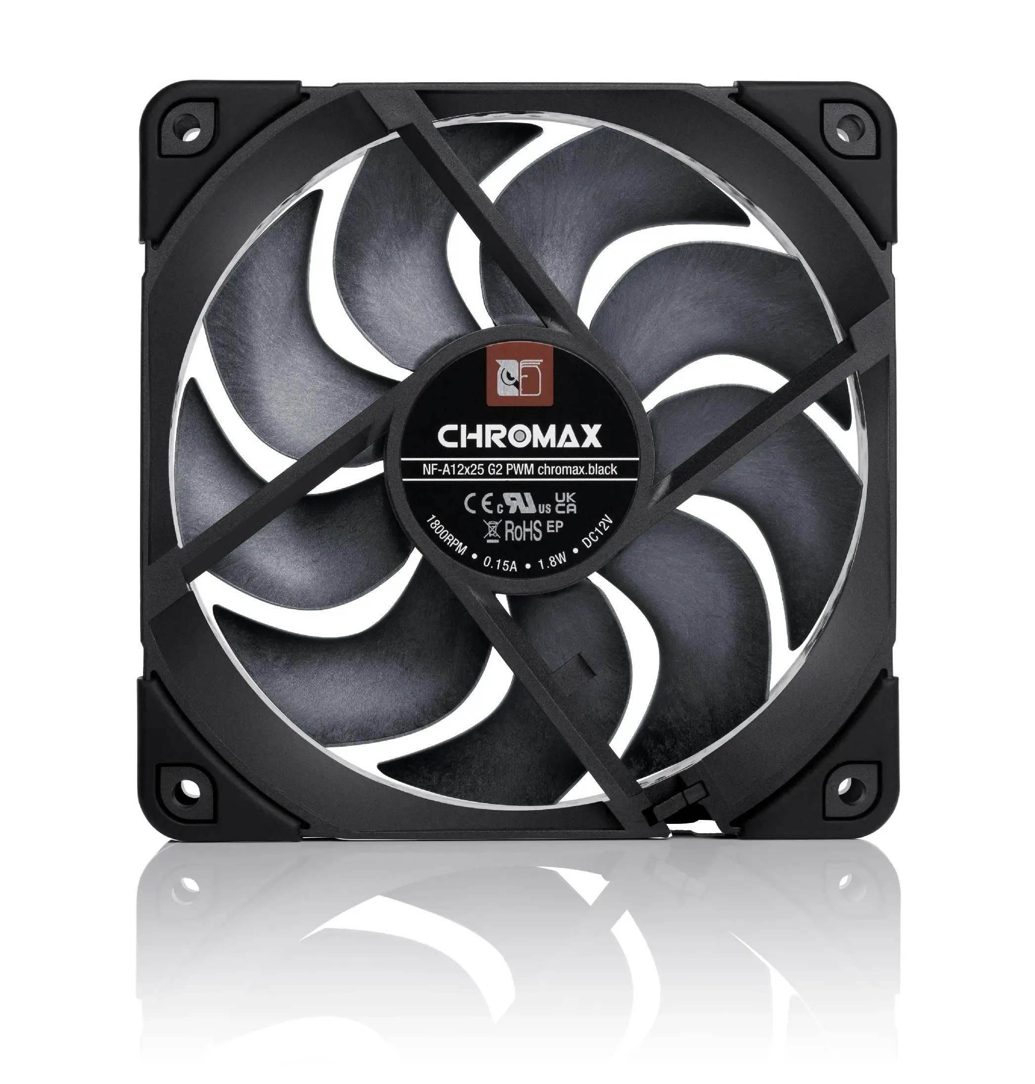 Вентилатор Noctua NF-A12x25 G2 PWM chromax.black, 120mm