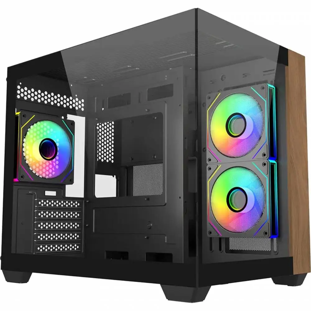 Кутия CoolerMaster Elite 481 Wood - Черна