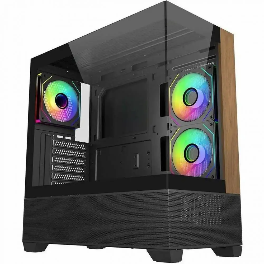 Кутия CoolerMaster Elite 690 Wood - Черна
