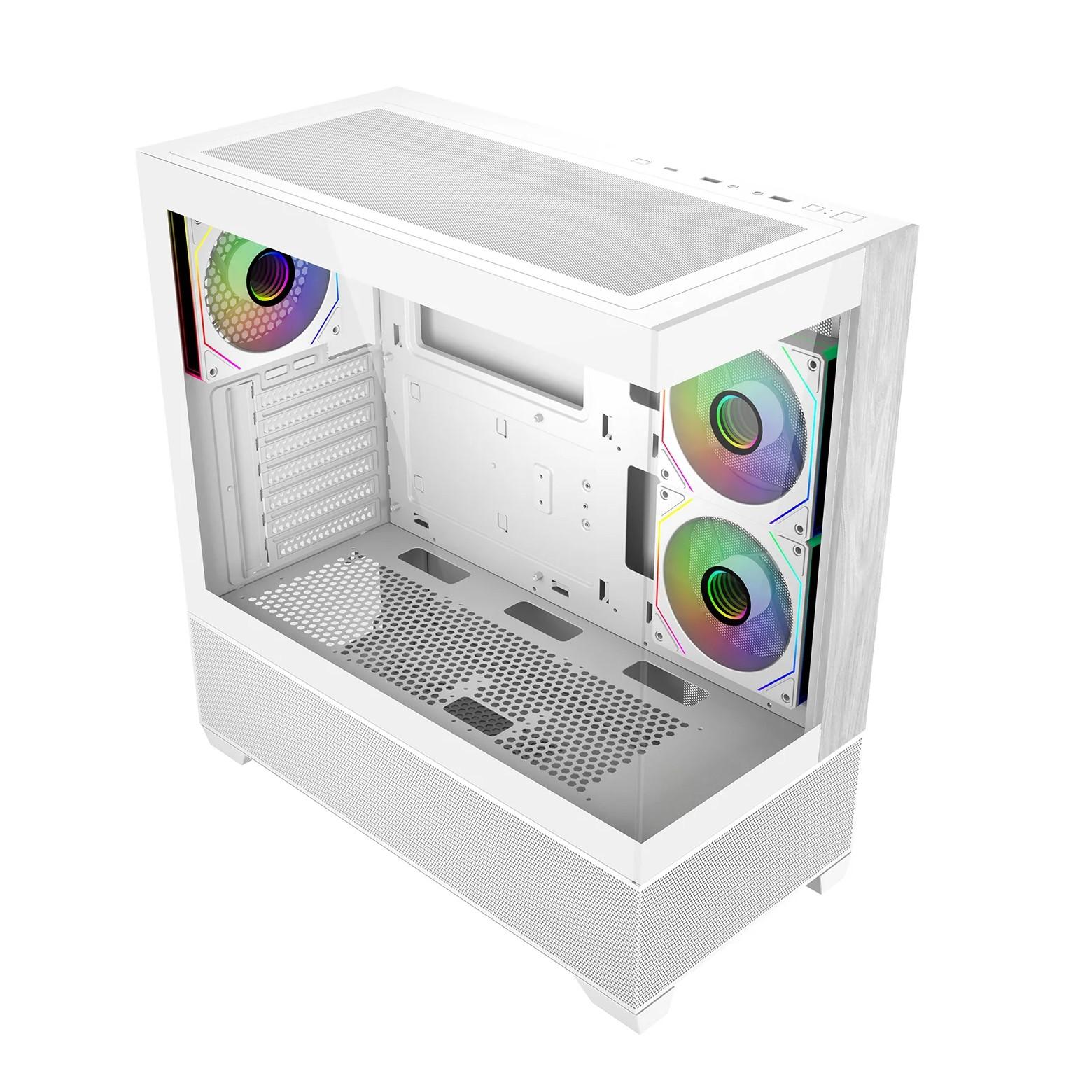 Кутия CoolerMaster Elite 690 Wood - Бял