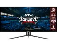 Монитор MSI MAG401QR Ultra Wide Gaming Monitor, 40", IPS, 3440x1440, 1ms, 155Hz, AMD FreeSync Premium, HDR 400, KVM, RGB Mystic Light, Type-C(65W PD), DP(1.4a), 2xHDMI(2.0b), USB Hub, Black - 9S6-3EA54H-015