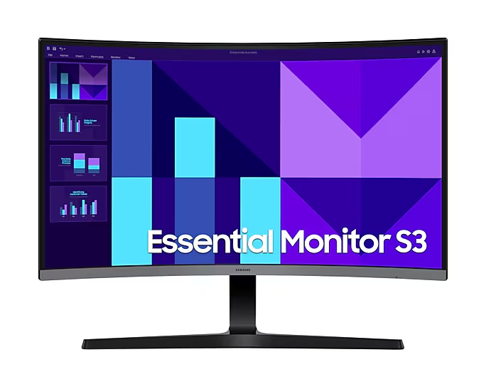 Монитор Samsung 27D392 27" Curved VA, FHD 1920x1080, 100Hz, 4ms, D-Sub, HDMI, Black - LS27D392GAUXEN