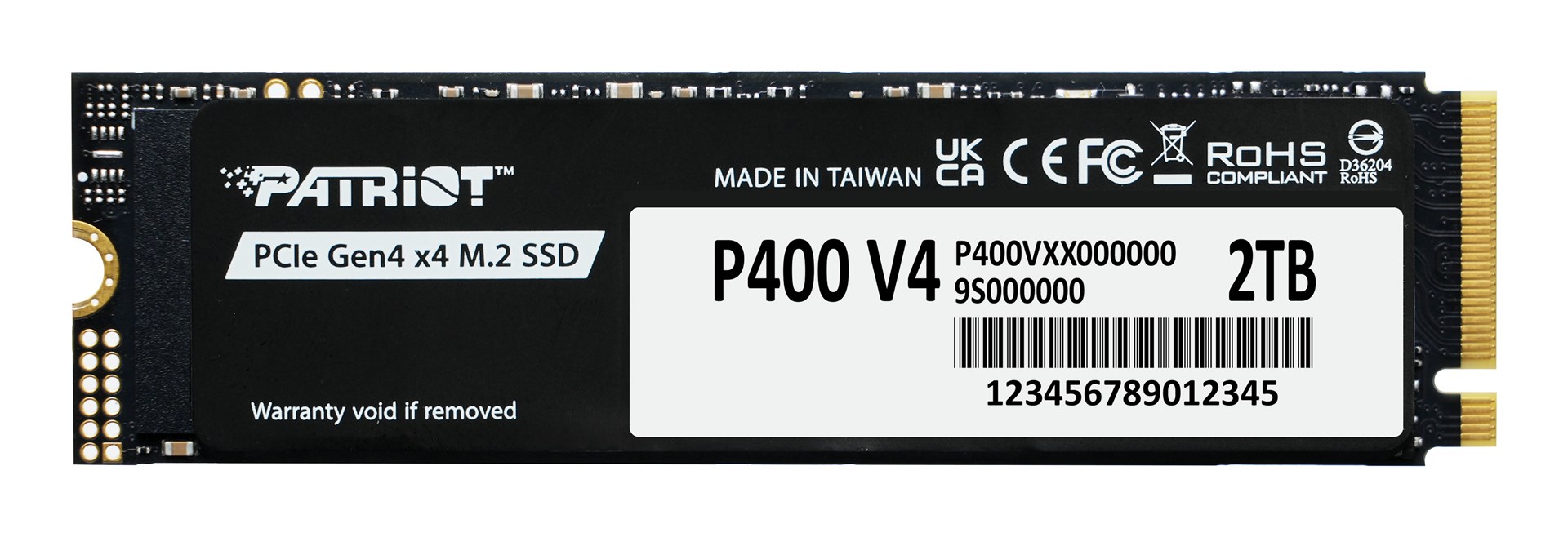 SSD Disk Patriot P400 V4 2TB PCIe 4.0 M.2 2280 NVMe - P400VP2TBM28H