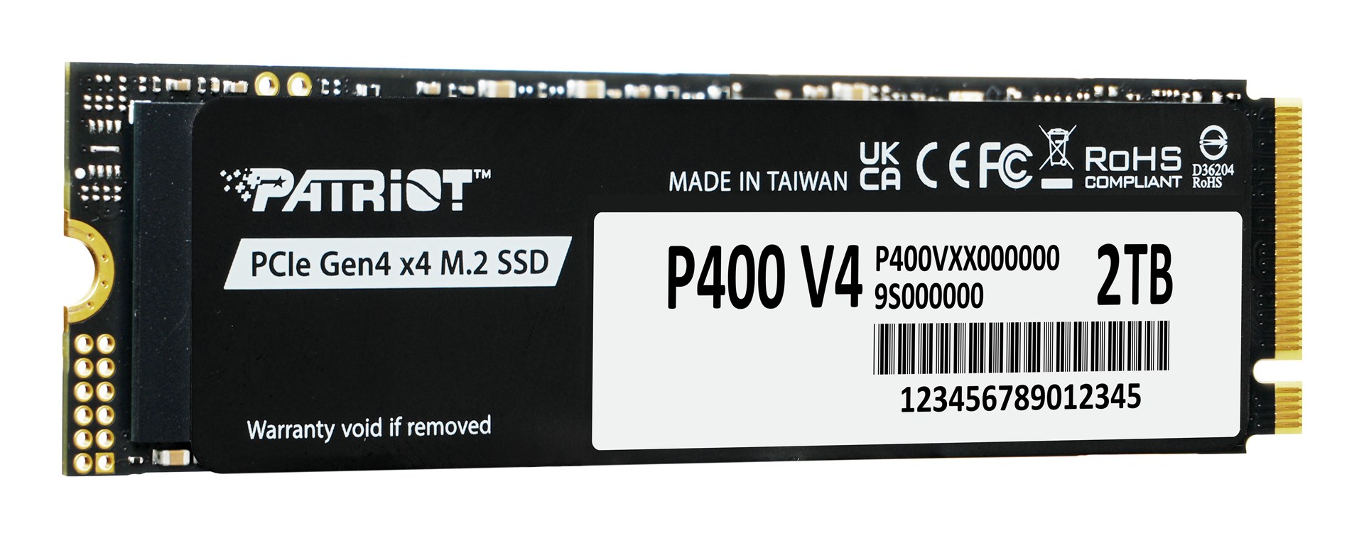 SSD Disk Patriot P400 V4 2TB PCIe 4.0 M.2 2280 NVMe - P400VP2TBM28H