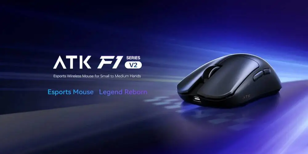 ATK професионална геймърска мишка Wireless Gaming Mouse F1 Ultimate 2.0 - 8K, White