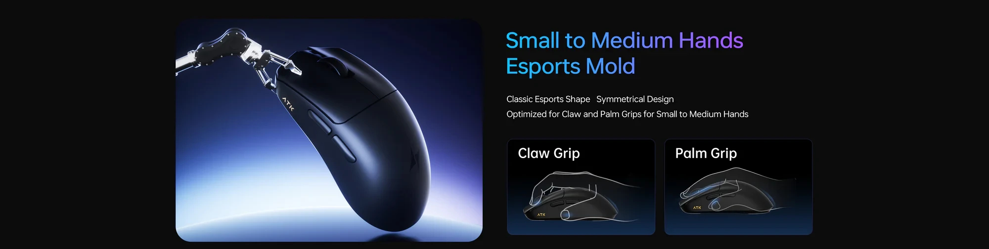 ATK професионална геймърска мишка Wireless Gaming Mouse F1 Ultimate 2.0 - 8K, Black