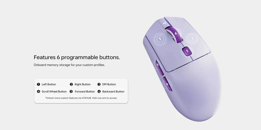 VXE професионална геймърска мишка Wireless Gaming Mouse Dragonfly V3 PRO - Huano Blue Glow V2, White