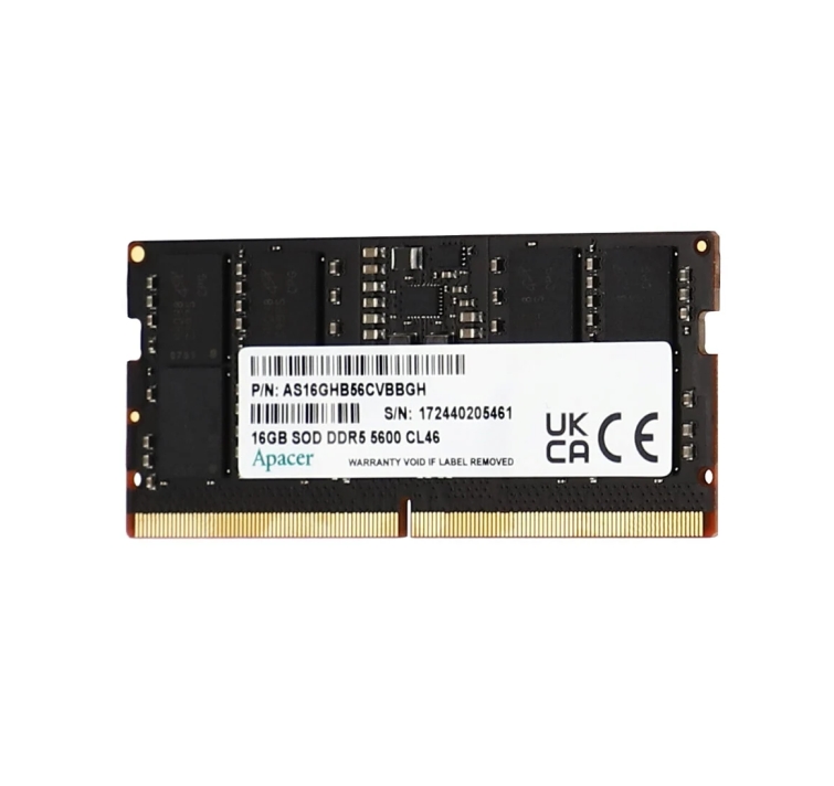 Памет Apacer 16GB DDR5 SODIMM 5600Hz CL46 - AS16GHB56CVBBGH