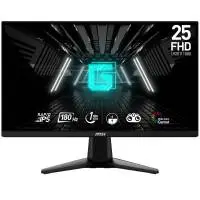 Монитор MSI G255F Gaming Monitor, 24.5", 1ms, 180Hz Rapid IPS, 1920x1080 FHD, AMD FreeSync Premium, Night Vision, Anti-Flicker, Less Blue Light, DP(1.2a), 2xHDMI (2.0b), Headphone out, Black - 9S6-3BC01M-030