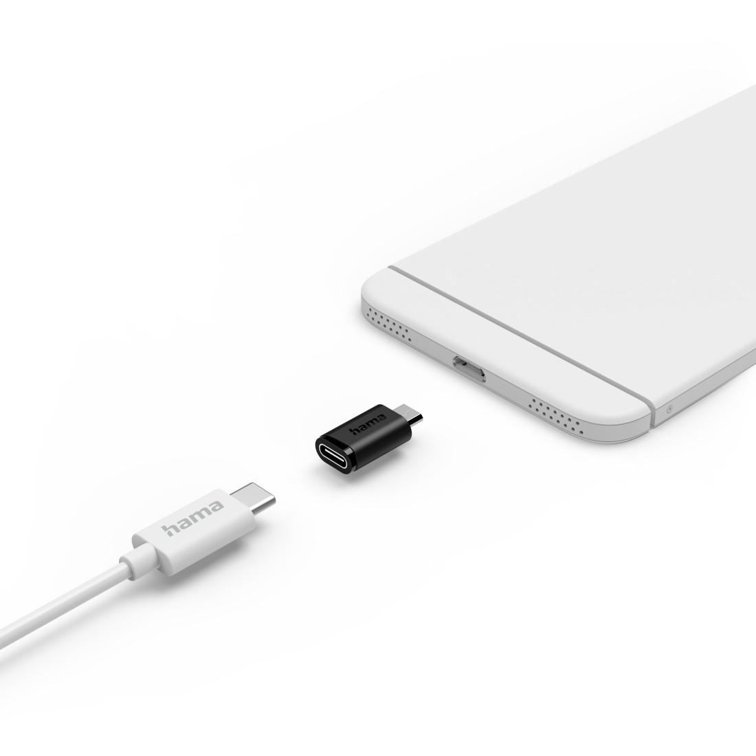 HAMA Адаптер 90°C USB-C - Micro-USB, 3 бр. в комплект