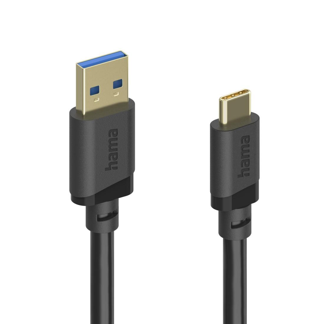 Кабел  USB-C - USB- А мъжко,USB 3.2 Gen 1, 0.75м, 5Gbit/s