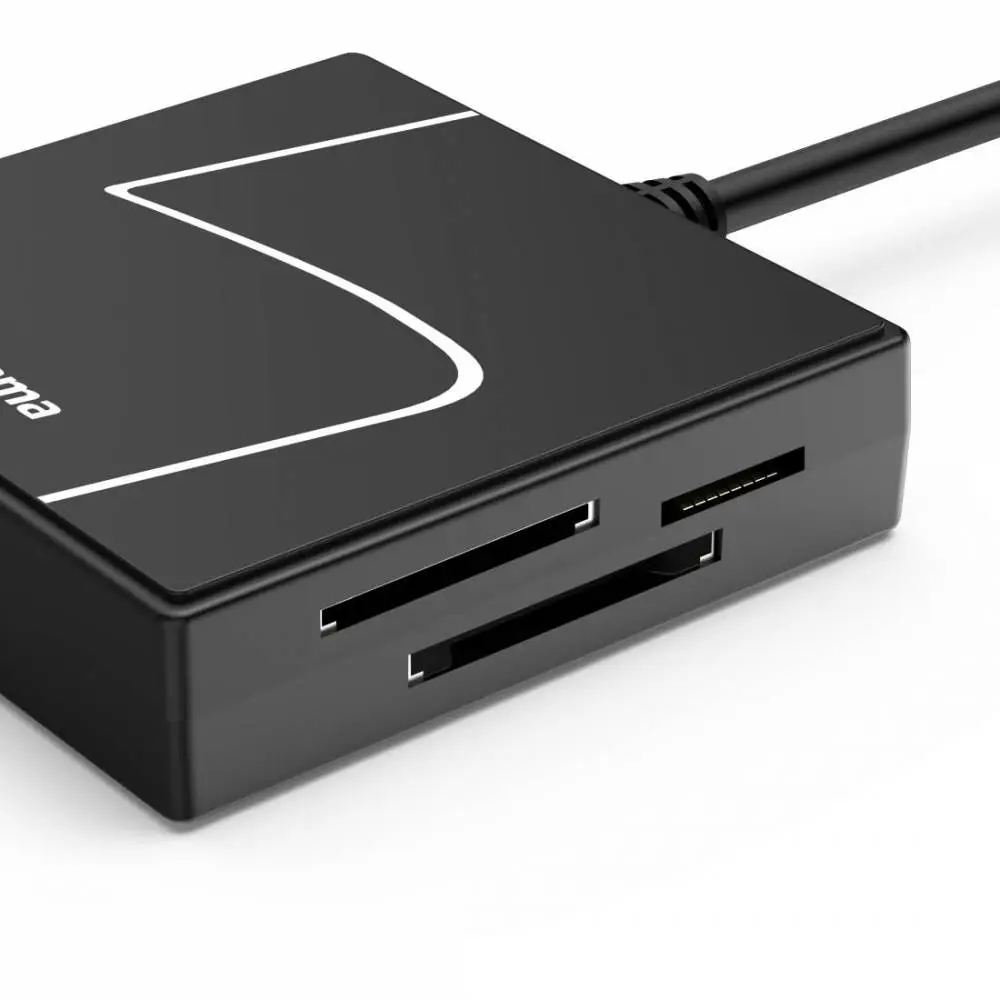 HAMA Четец за карти USB, USB-A, с USB-C адаптер, USB 3.2 Gen1, SD/micro-SD/CF/MS