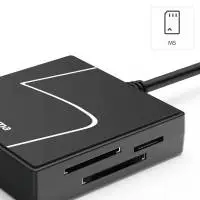 HAMA Четец за карти USB, USB-A, с USB-C адаптер, USB 3.2 Gen1, SD/micro-SD/CF/MS