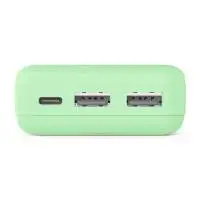 HAMA Външна батерия "Pocket 10", 10000 mAh, Изходи: 2x USB-A, зелена