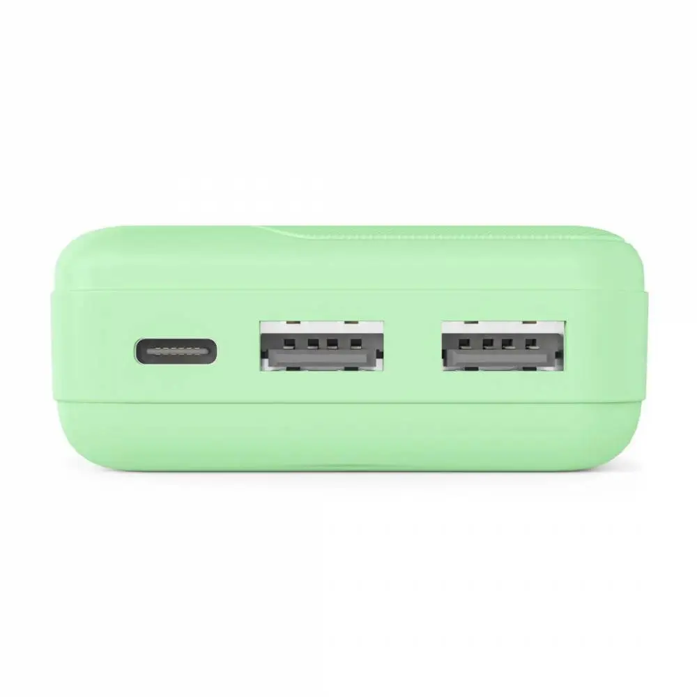 HAMA Външна батерия "Pocket 10", 10000 mAh, Изходи: 2x USB-A, зелена