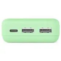 HAMA Външна батерия "Pocket 10", 10000 mAh, Изходи: 2x USB-A, зелена