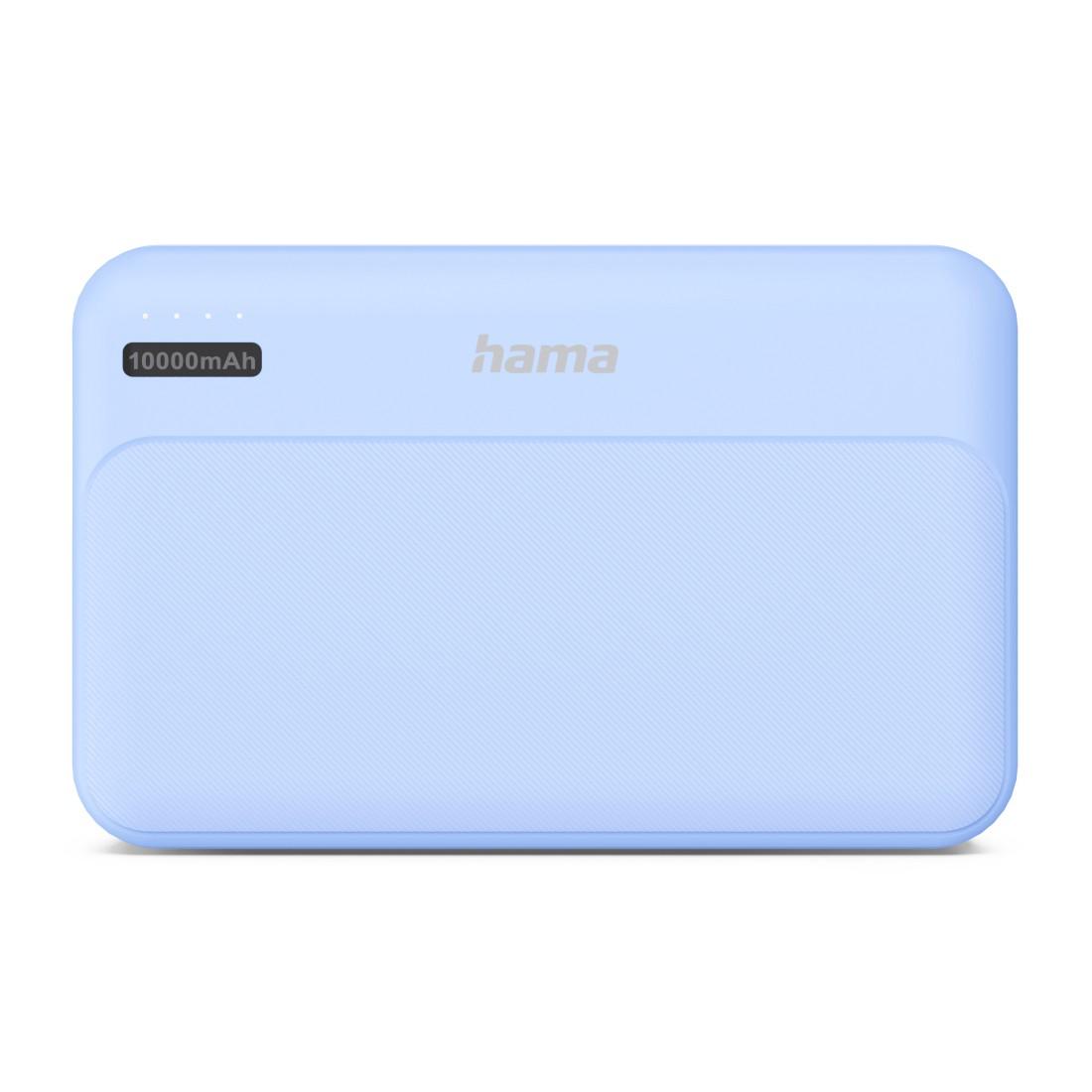 HAMA Външна батерия "Pocket 10", 10000 mAh, Изходи: 2x USB-A, син