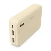 HAMA Външна батерия "Pocket 10", 10000 mAh, Изходи: 2x USB-A, бежов