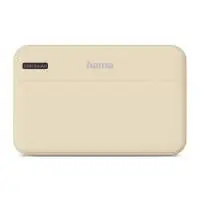 HAMA Външна батерия "Pocket 10", 10000 mAh, Изходи: 2x USB-A, бежов