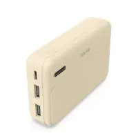 HAMA Външна батерия "Pocket 10", 10000 mAh, Изходи: 2x USB-A, бежов