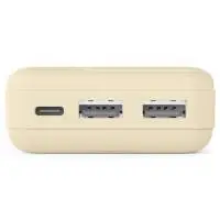 HAMA Външна батерия "Pocket 10", 10000 mAh, Изходи: 2x USB-A, бежов