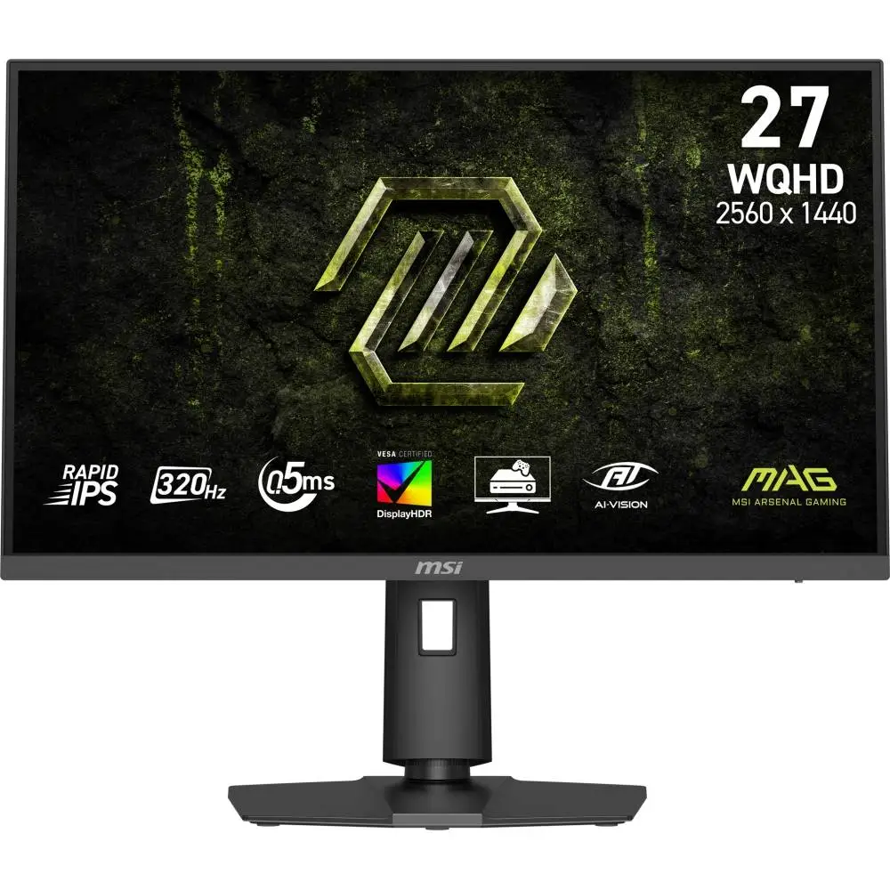Монитор MSI MAG 274QPF X32 Gaming Monitor, 27", 0.5ms, 320Hz Rapid IPS, 2560x1440, G-SYNC, AMD FreeSync Premium, AI Vision, Console Mode, HDR400 - 9S6-3CE49H-077