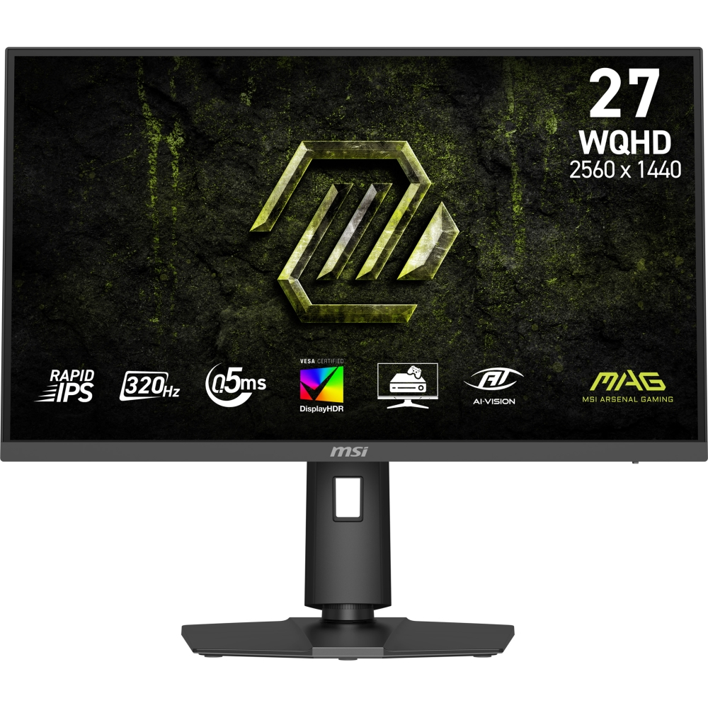 Монитор MSI MAG 274QPF X32 Gaming Monitor, 27", 0.5ms, 320Hz Rapid IPS, 2560x1440, G-SYNC, AMD FreeSync Premium, AI Vision, Console Mode, HDR400 - 9S6-3CE49H-077