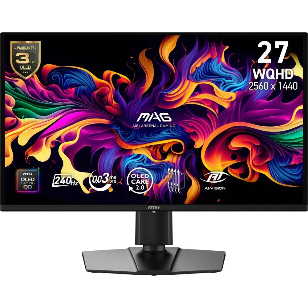Монитор MSI MAG 274QP QD-OLED X24, 26.5", 0.03ms, 240Hz , 2560x1440, G-SYNC, AMD FreeSync Premium, AI Vision, Console Mode, ClearMR 13000, HDR Ready - 9S6-3CFA9T-001