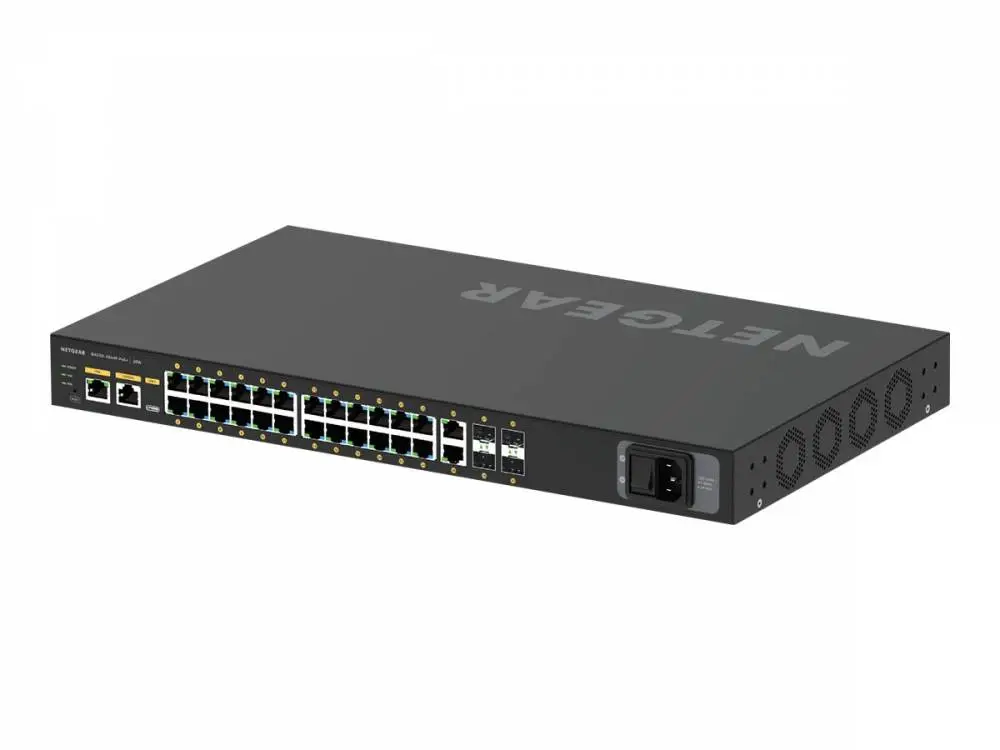 Суич NETGEAR AV Line M4250-26G4F-PoE+ 24x1G PoE+ 300W 2x1G and 4xSFP Managed Switch - GSM4230P-100EUS