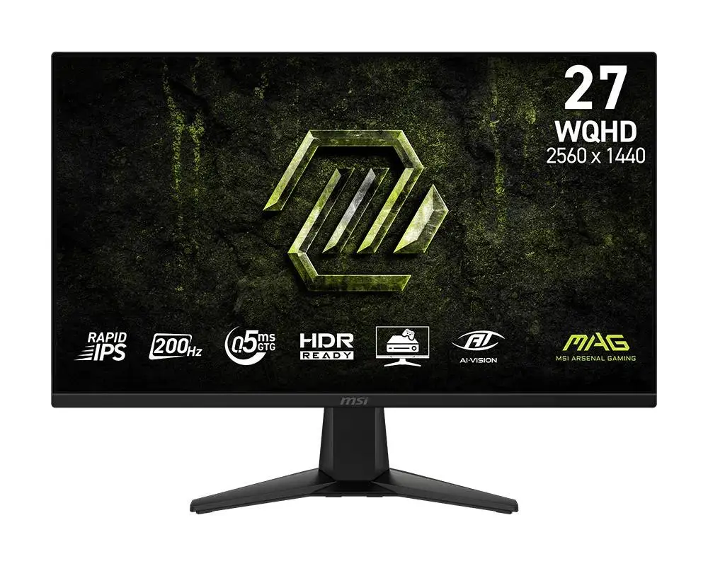 Монитор MSI MAG 275QF E20, 27", IPS, WQHD 2560x1440, 200Hz, 0.5ms, HDR, G-SYNC Compatible, AMD FreeSync