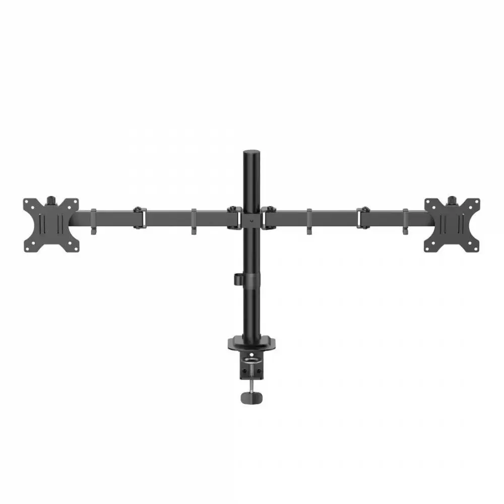 HAMA Стойка за 2 монитора за бюро, регулируема, 13" - 35", 12 кг, Черна