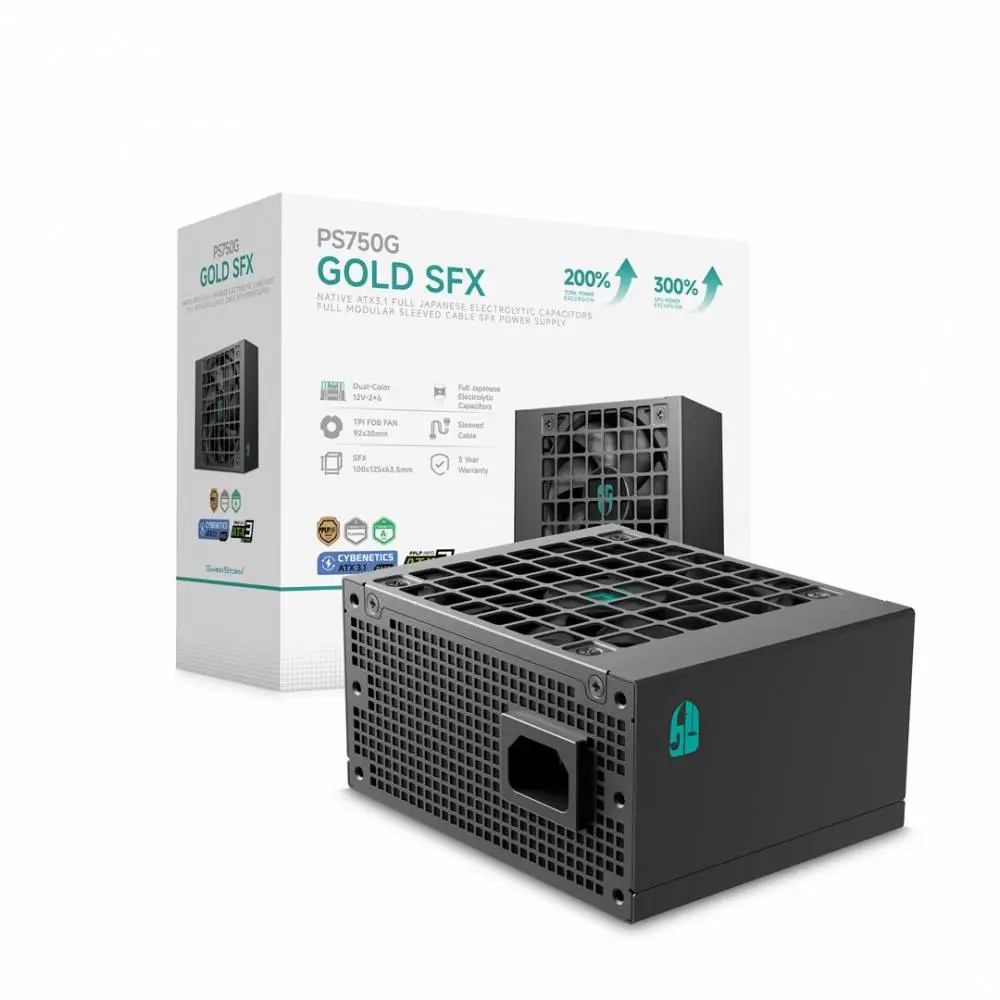 Захранване DeepCool Gamer Storm PS750G (750W) 80 Plus Gold SFX Black PSU - R-PS750G-FE0B-JGEU