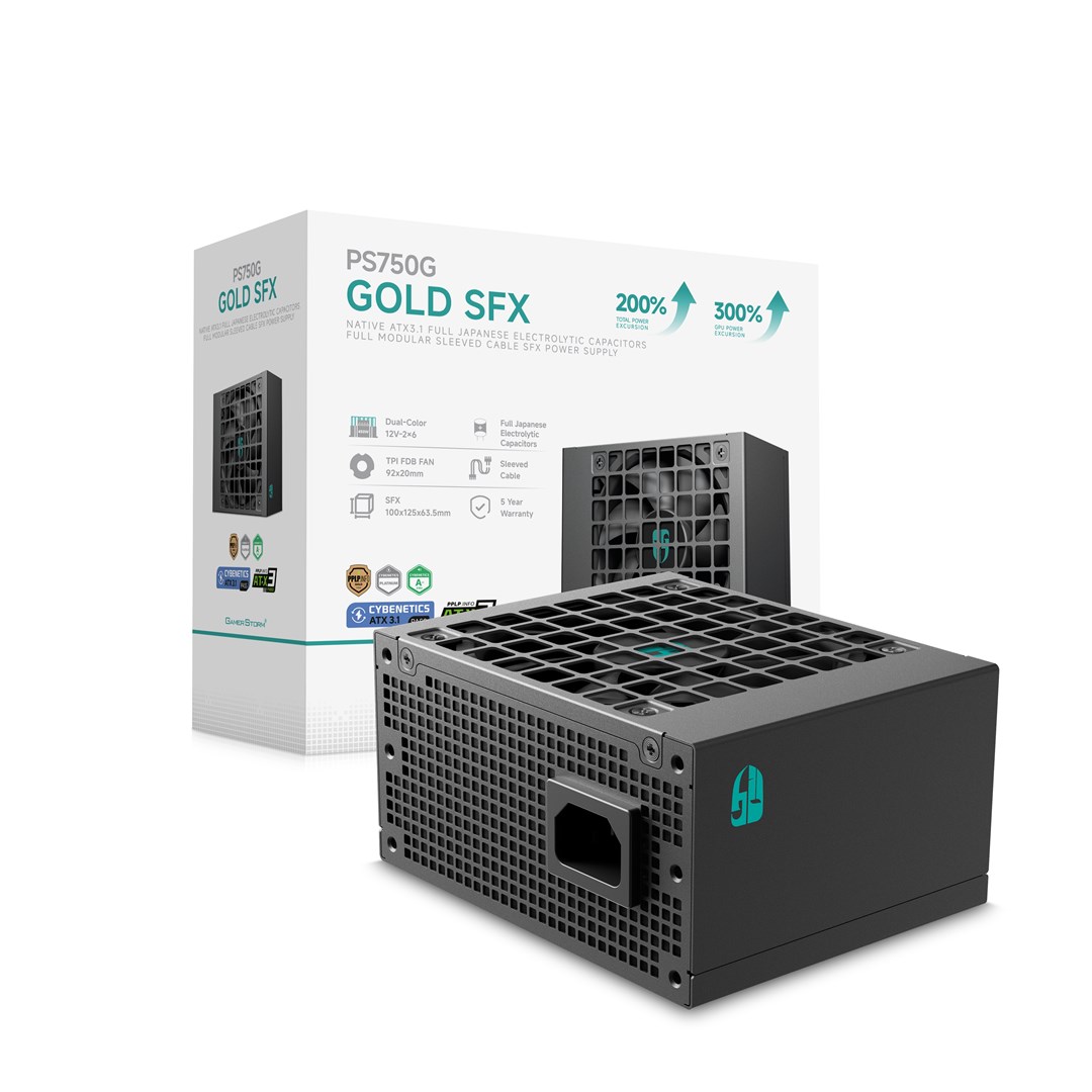 Захранване DeepCool Gamer Storm PS750G (750W) 80 Plus Gold SFX Black PSU - R-PS750G-FE0B-JGEU